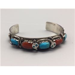 Effie C. Turquoise & Coral Bracelet