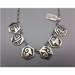 Sterling Hopi Overlay Necklace