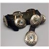 Image 1 : Vintage Sterling & Turquoise Concho Belt