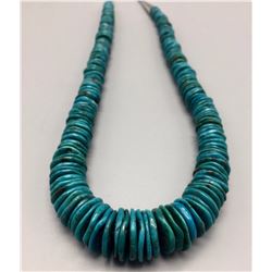 Turquoise Disk Bead Necklace