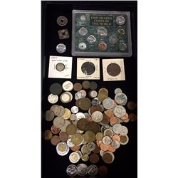 Group of Hundreds of Foreign Coins