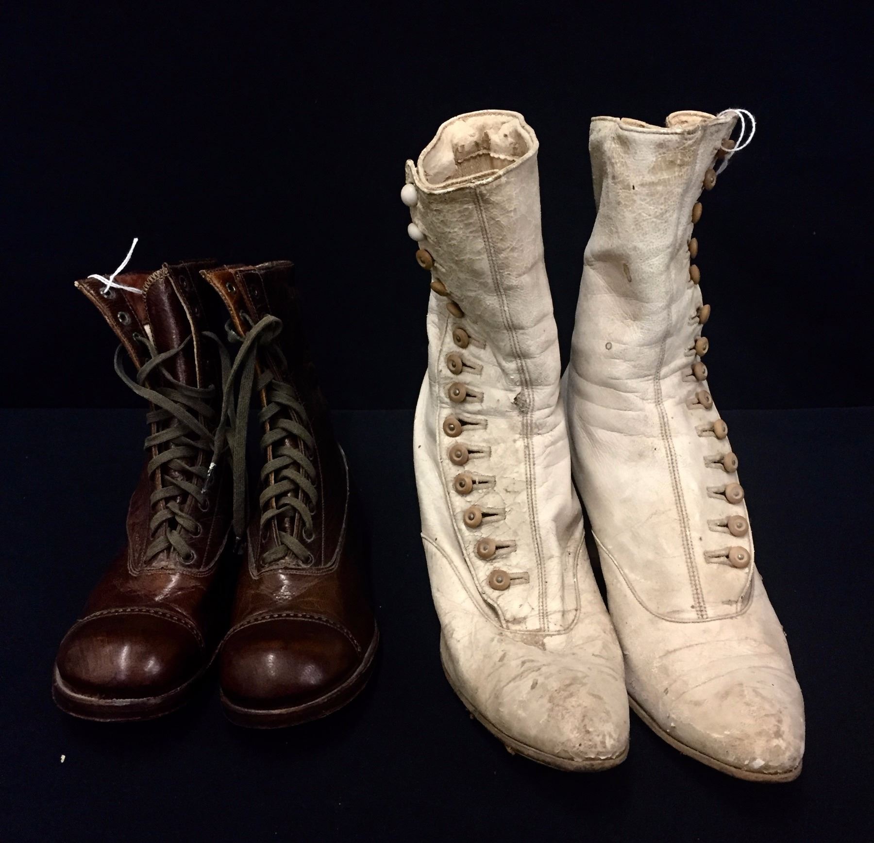 antique leather boots