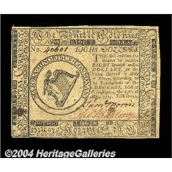 Continental Currency May 10, 1775 $8 Choice