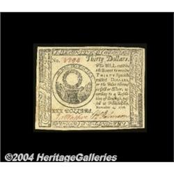 Continental Currency November 2, 1776 $30 Gem