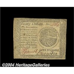Continental Currency September 26, 1778 $20
