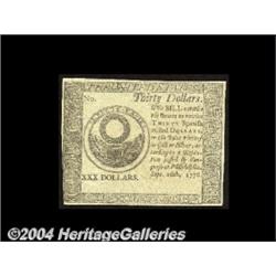 Continental Currency September 26, 1778 $30