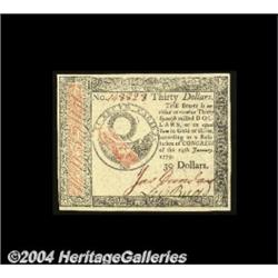 Continental Currency January 14, 1779 $30