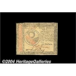 Continental Currency January 14, 1779 $30
