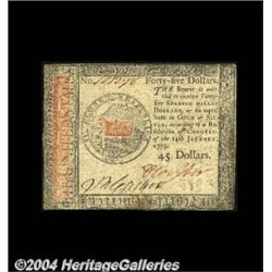 Continental Currency January 14, 1779 $45