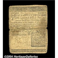 Delaware June 1, 1759 5s Very Fine. An