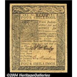Delaware January 1, 1776 4s Very Choice New. A