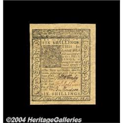 Delaware January 1, 1776 6s Superb Gem New. A