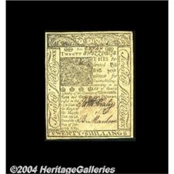 Delaware January 1, 1776 20s Very Choice New.