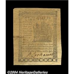 Delaware May 1, 1777 9d New. Moderately aged