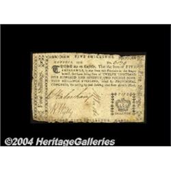 Georgia 1776 5s Fine. This is the variety with