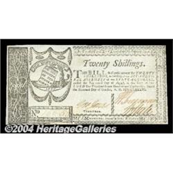 Georgia October 16, 1786 20s Choice About New.