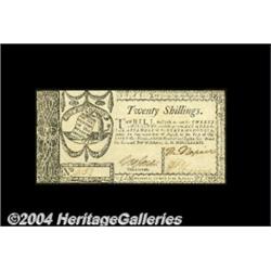 Georgia October 16, 1786 20s About New. A