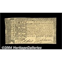 Maryland April 10, 1774 $1/2 Very Choice New.