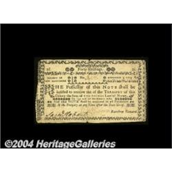 New Hampshire November 3, 1775 40s Very Fine,