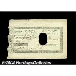 New Hampshire Colonial Fiscal Paper. Dated