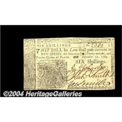 New Jersey December 31, 1763 6s Very Choice