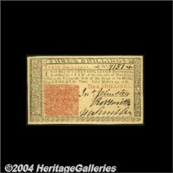 New Jersey March 25, 1776 3s Gem New.