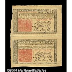New Jersey March 25, 1776 3s and 6s Vertical