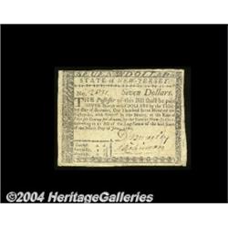 New Jersey June 9, 1780 $7 Extremely Fine. A