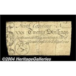 North Carolina April 4, 1748 20s Fine-Very