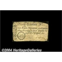 North Carolina April 4, 1748 40s Fine.