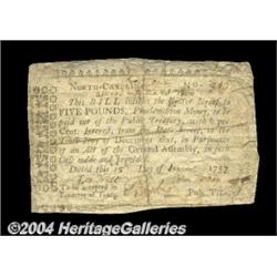 North Carolina November 21, 1757 L5 Very Fine.