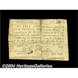 North Carolina November 21, 1757 L5 Very Fine.