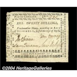 North Carolina April 23, 1761 20s Extremely