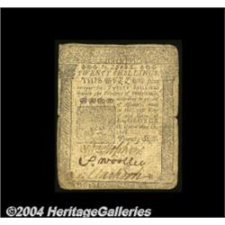 Pennsylvania May 20, 1758 20s Very Fine.