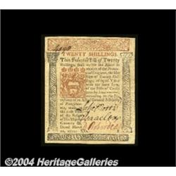 Pennsylvania March 20, 1771 20s Extremely