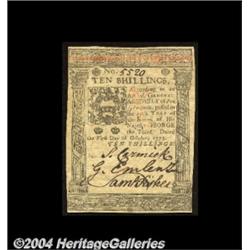 Pennsylvania October 1, 1773 10s Very Choice