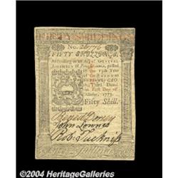 Pennsylvania October 1, 1773 50s Choice New. A