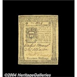 Pennsylvania March 25, 1775 14s Very Choice