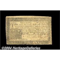 Pennsylvania March 16, 1785 15s Extremely