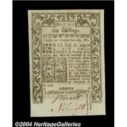 Rhode Island May 1786 6s Gem New. A pristine