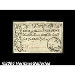 South Carolina April 10, 1778 3s9d Very Choice