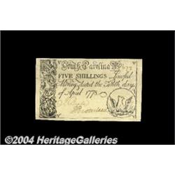 South Carolina April 10, 1778 5s Gem New. An