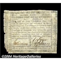 Virginia October 16, 1780 $200 Very Fine. The
