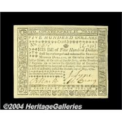 Virginia May 7, 1781 $500 Choice About New.