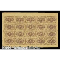 Fr. 1230 5c First Issue Uncut Sheet of 20