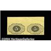 Image 2 : Fr. 1230 5c First Issue Horizontal Pair Choice