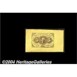 Fr. 1231SP 5c First Issue Face Superb Gem New.