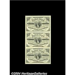 Fr. 1226 3c Third Issue Vertical Strip of