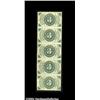 Image 2 : Fr. 1226 3c Third Issue Vertical Strip of Five