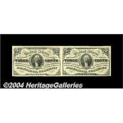 Fr. 1227 3c Third Issue Horizontal Pair Very
